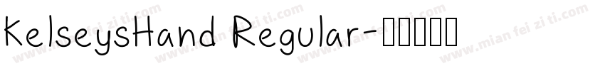 KelseysHand Regular字体转换